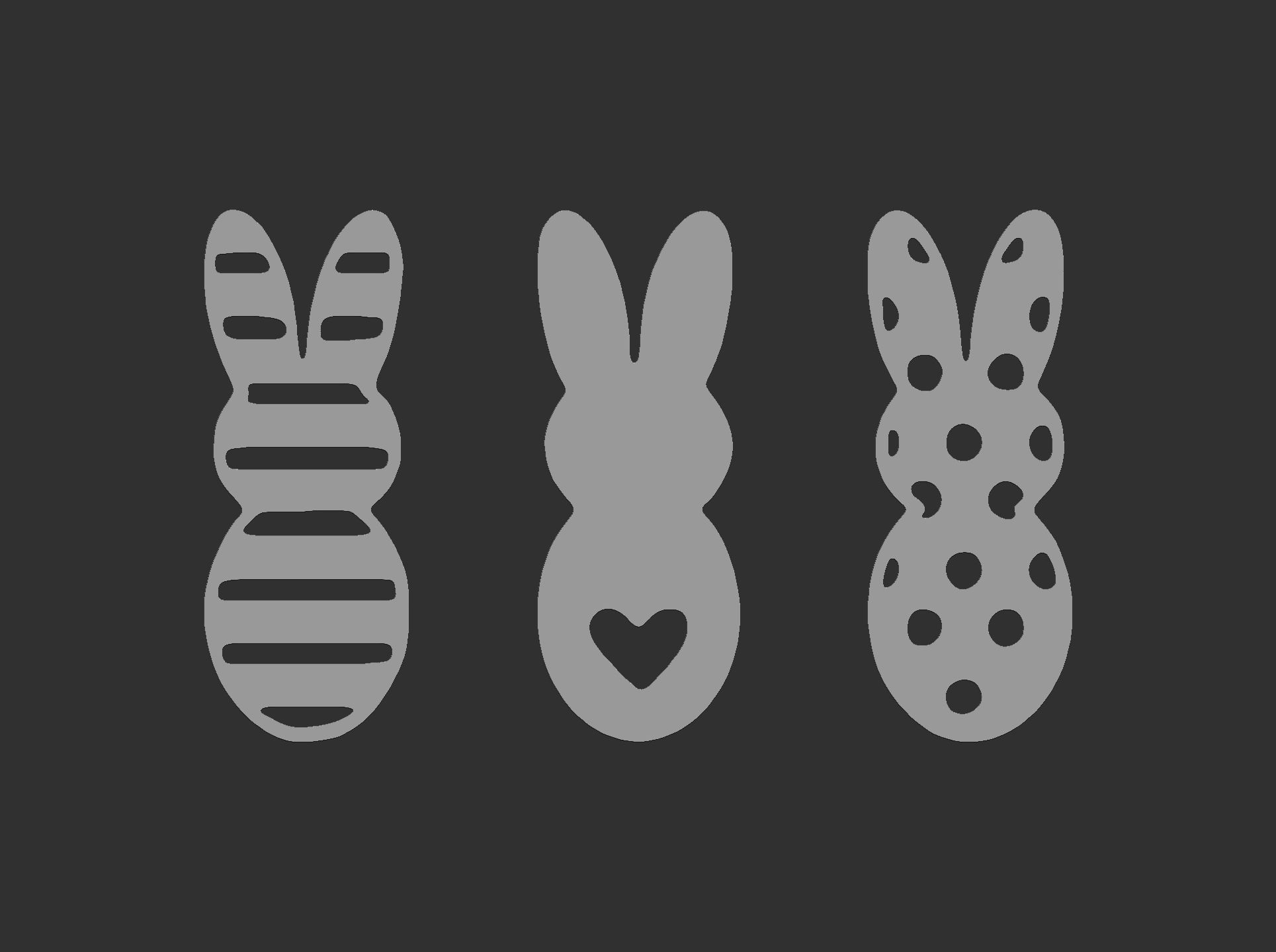 easter bunny wall decor  3D print model_2