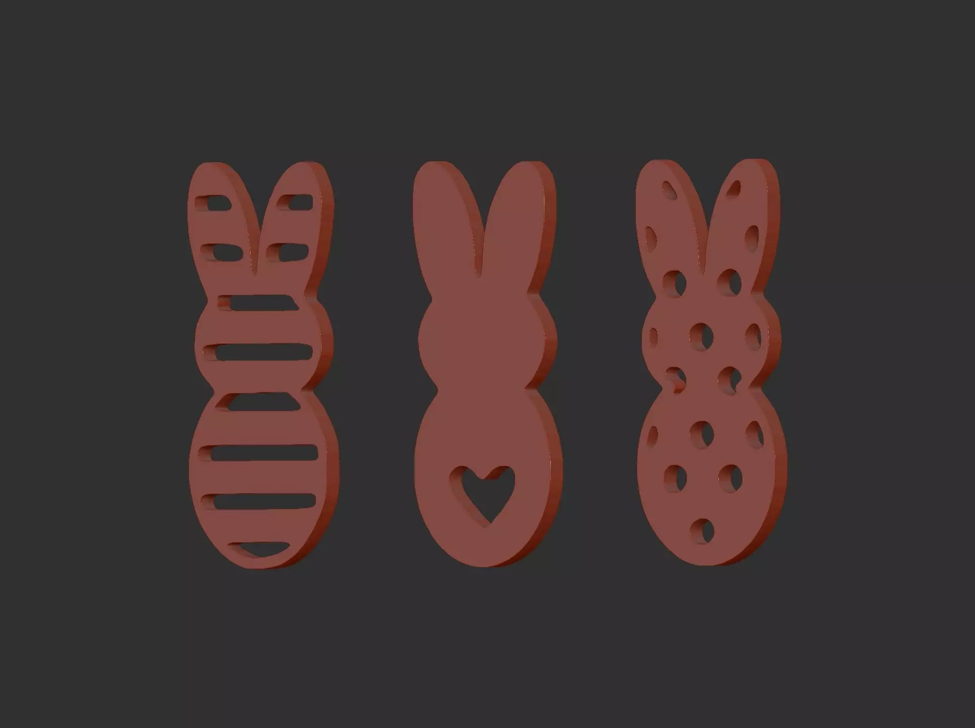 easter bunny wall decor  3D print model_0
