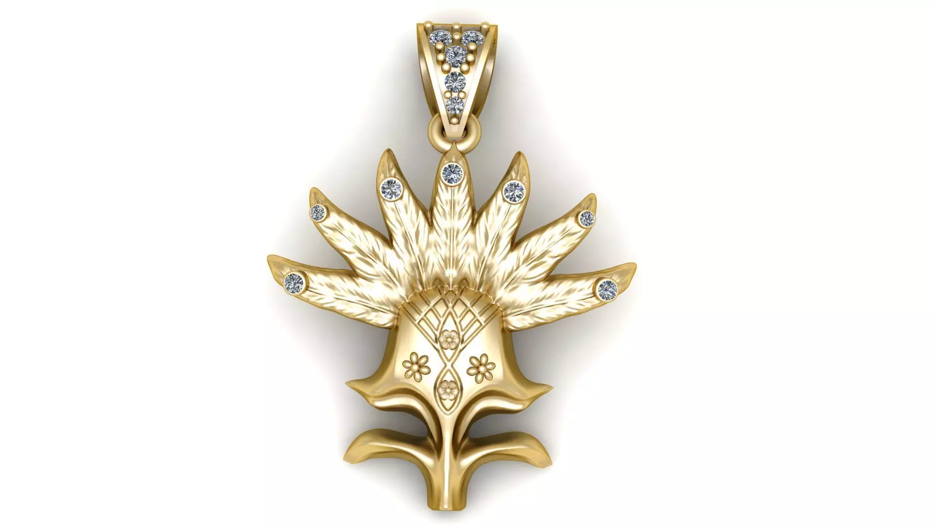 LOTUS FLOWER STYLE PENDANT 3D PRINTABLE MODEL Free 3D print model