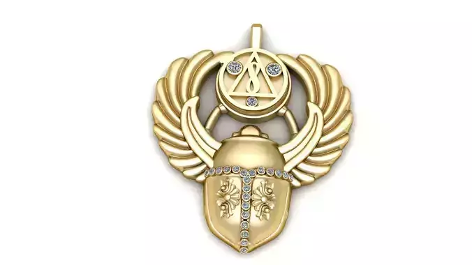 EGYPTIAN SCARAB BEETLE PENDANT 3D PRINTABLE MODEL