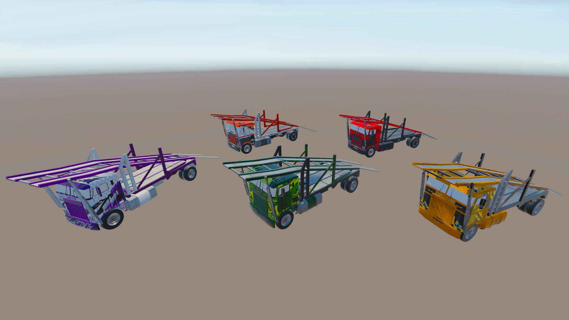 Heavy Vehicles Pack Low-poly 3D model_2