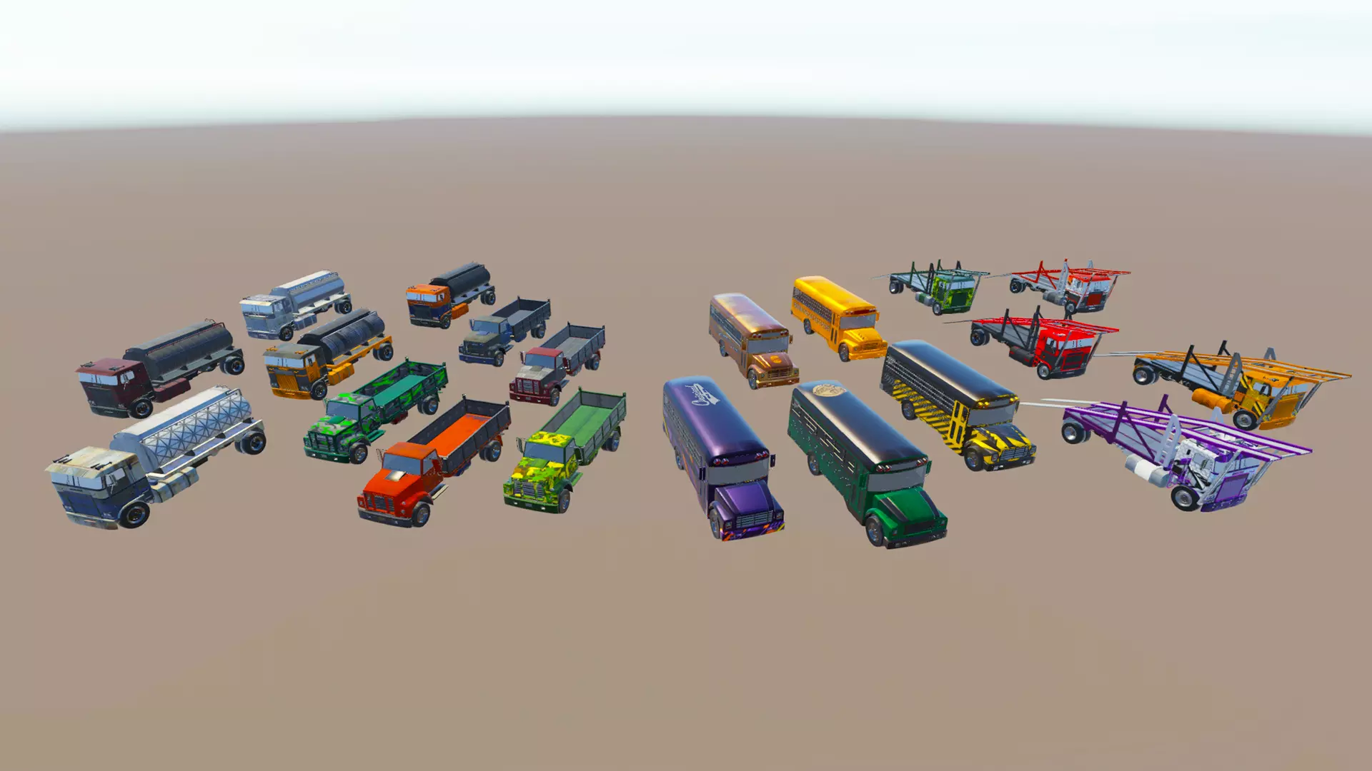 Heavy Vehicles Pack Low-poly 3D model_0