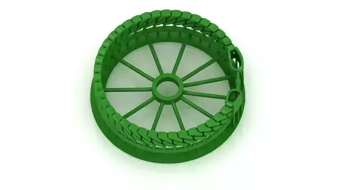 9 mm SPIRAL 3D CUBAN BRACELET OR CHAIN OR NECKLACE  3D print model