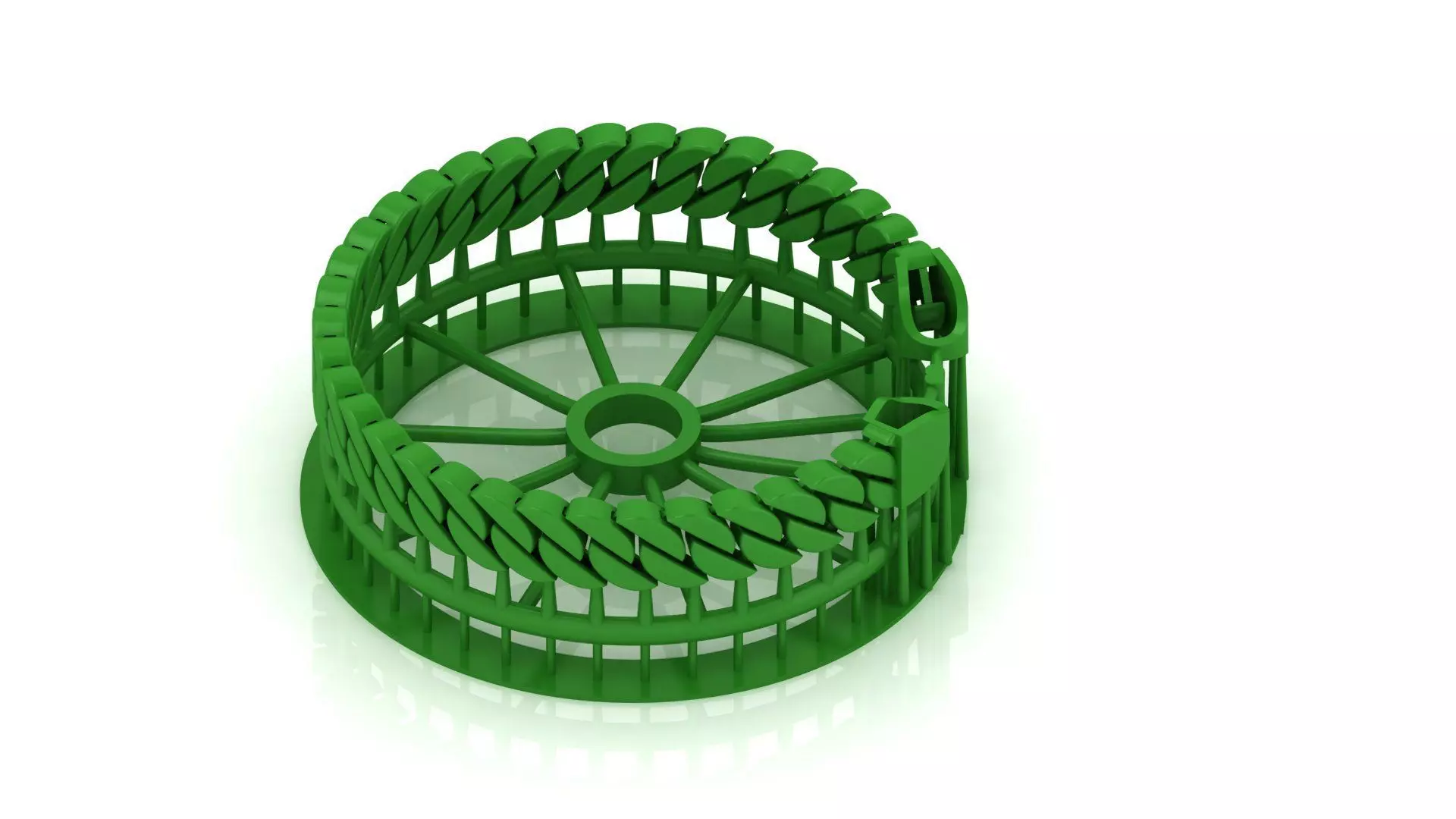 10 mm SPIRAL 3D CUBAN BRACELET OR CHAIN OR NECKLACE 3D print model_0