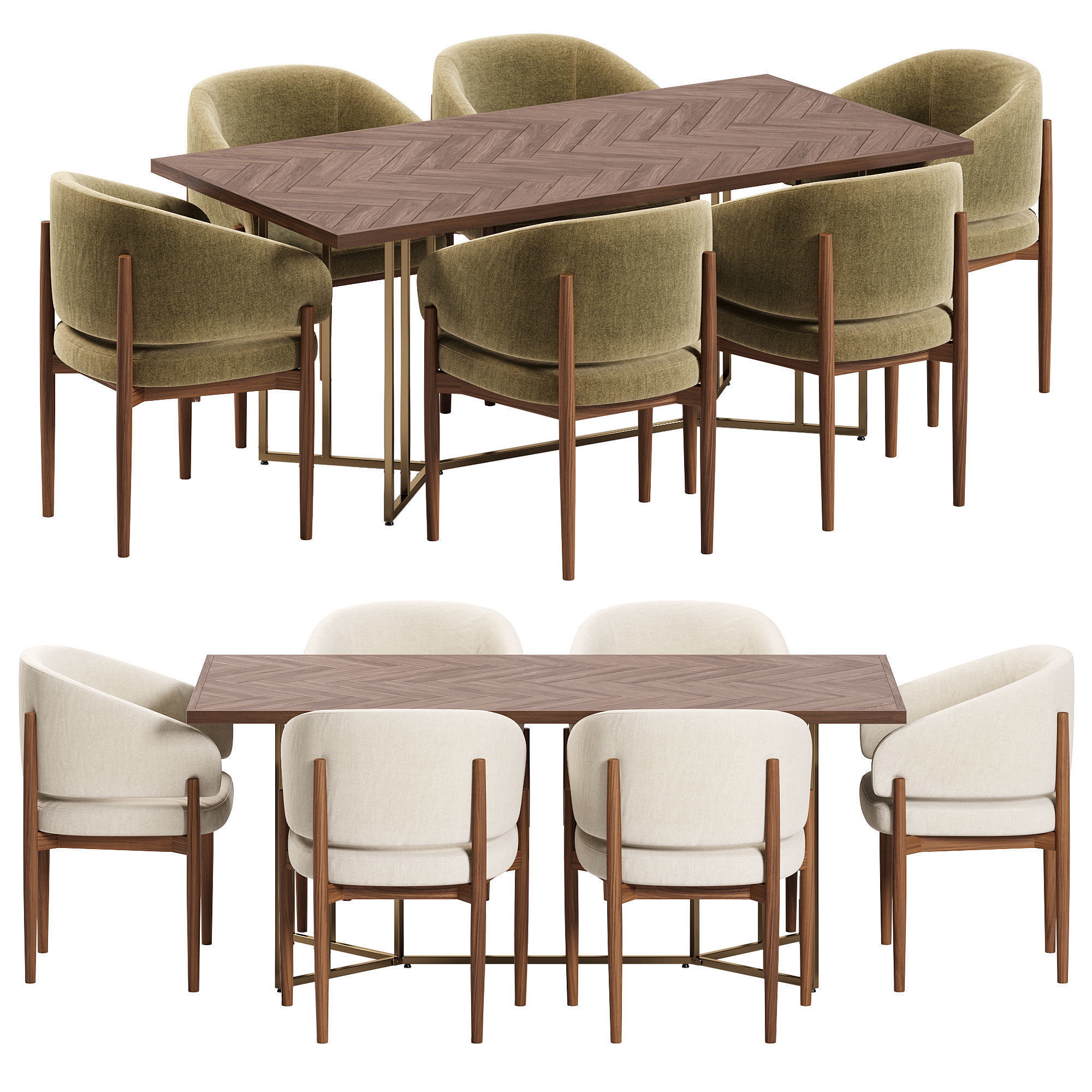 Westwing Nemo Chair and Luca Dining Table 3D model_4