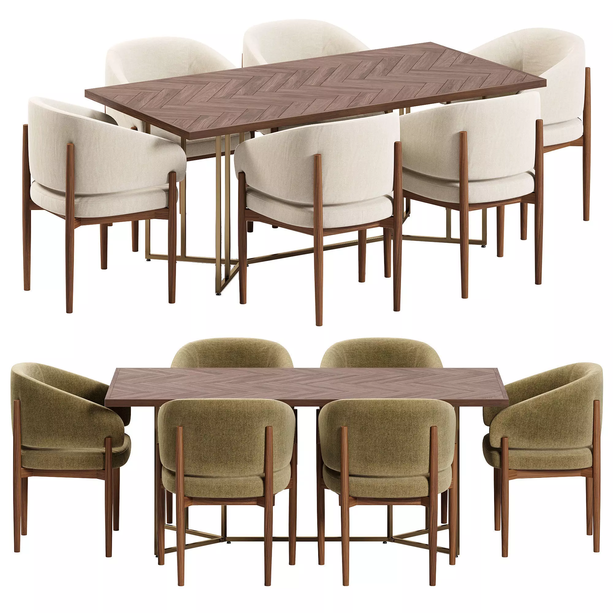 Westwing Nemo Chair and Luca Dining Table 3D model_0