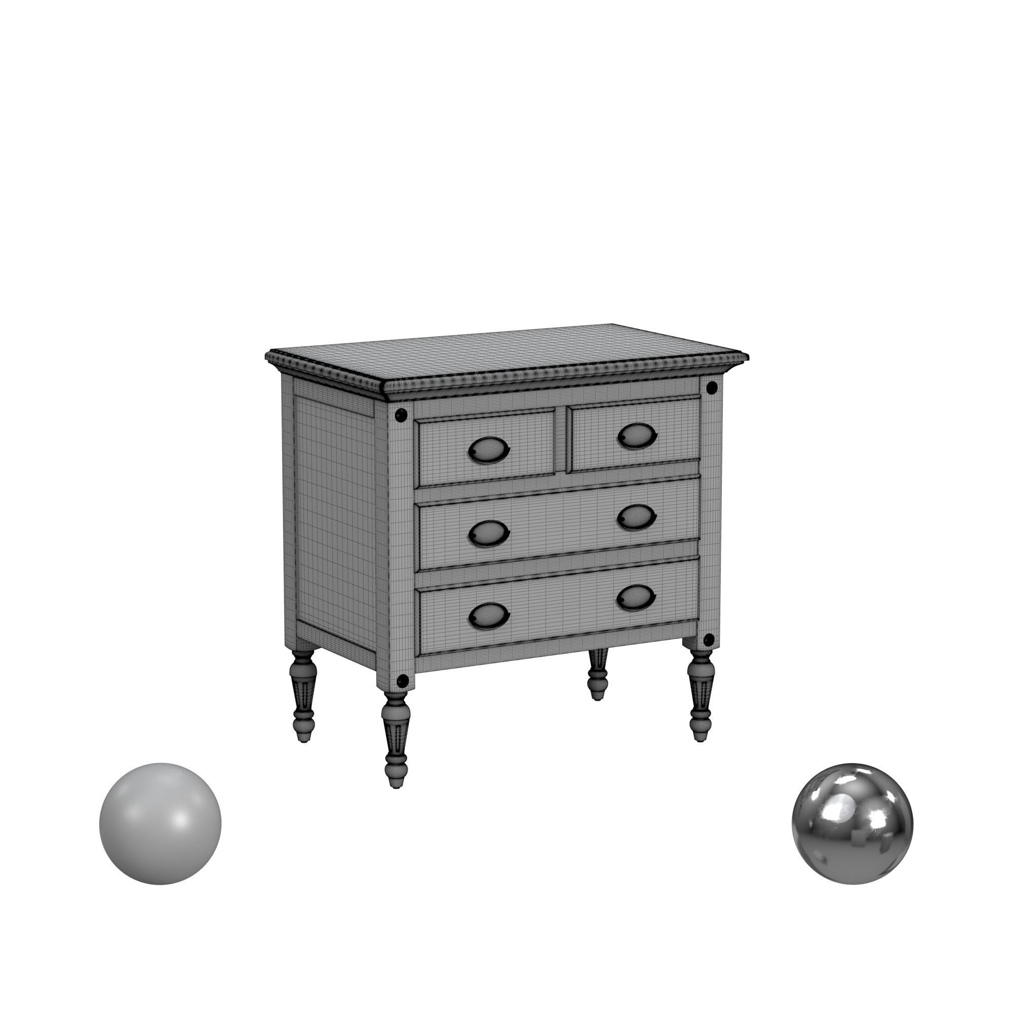 Butler Specialty Company Easterbrook 4 Drawer Chest 3D model_3