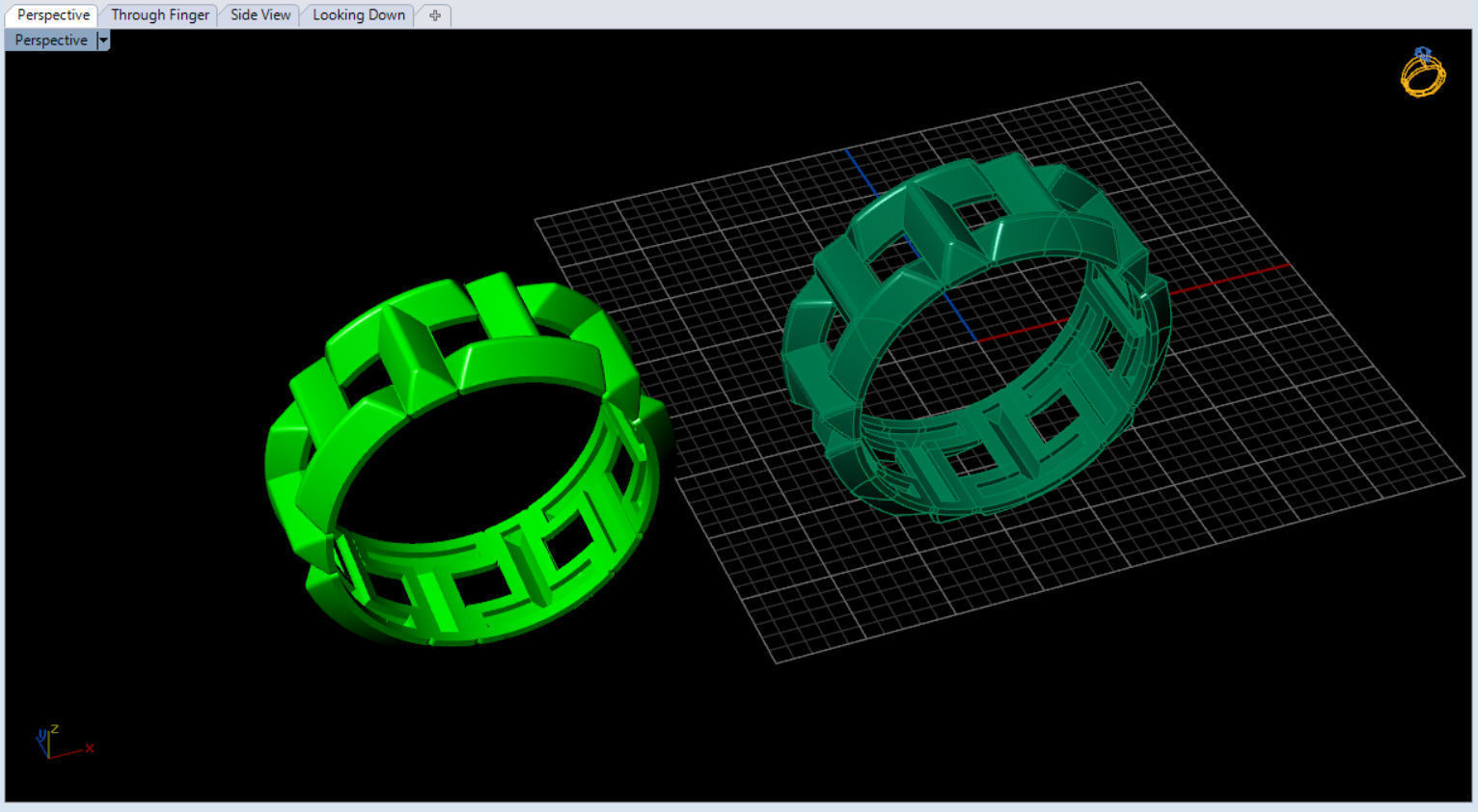 tiffany T Ring  3D print model_10