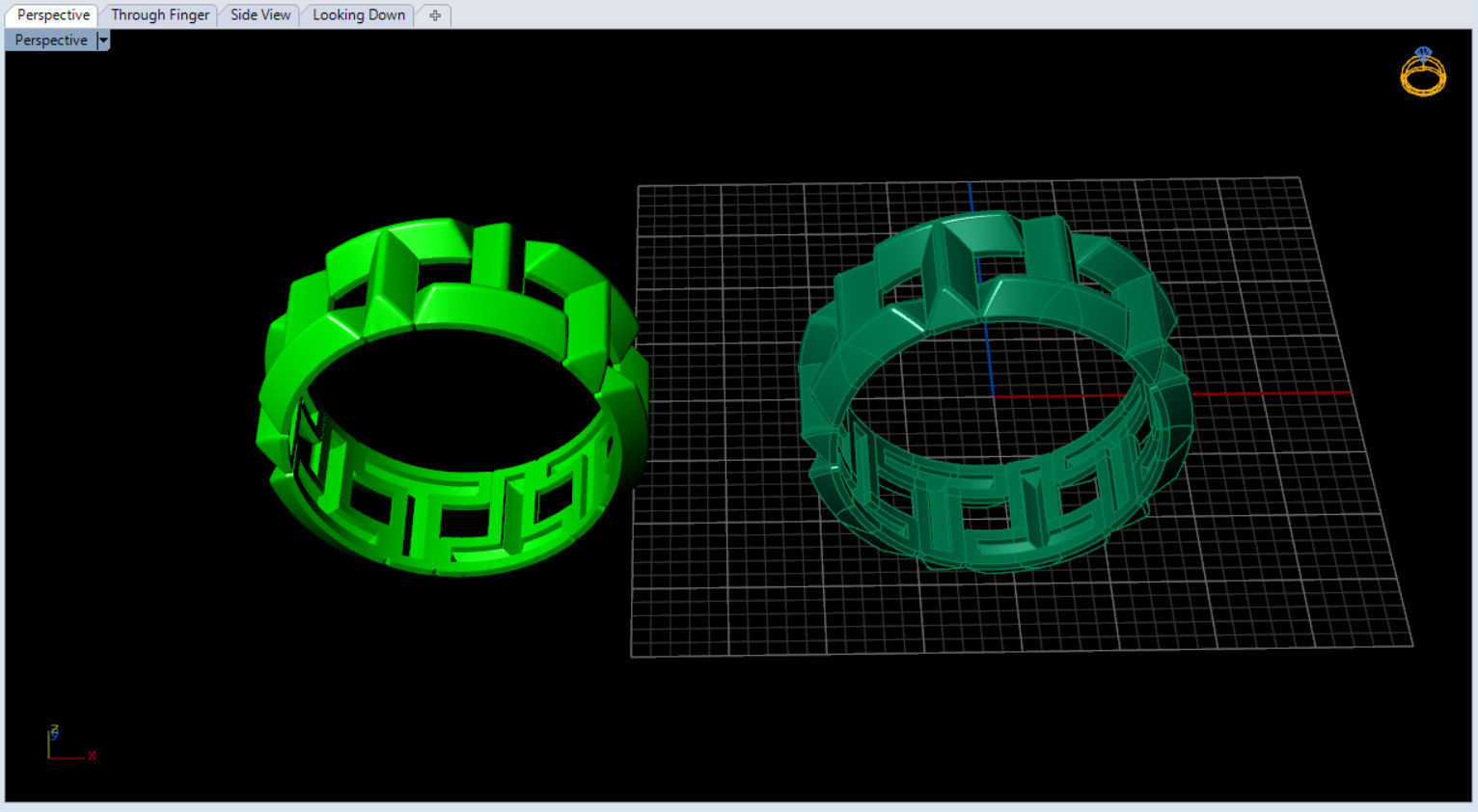 tiffany T Ring  3D print model_11
