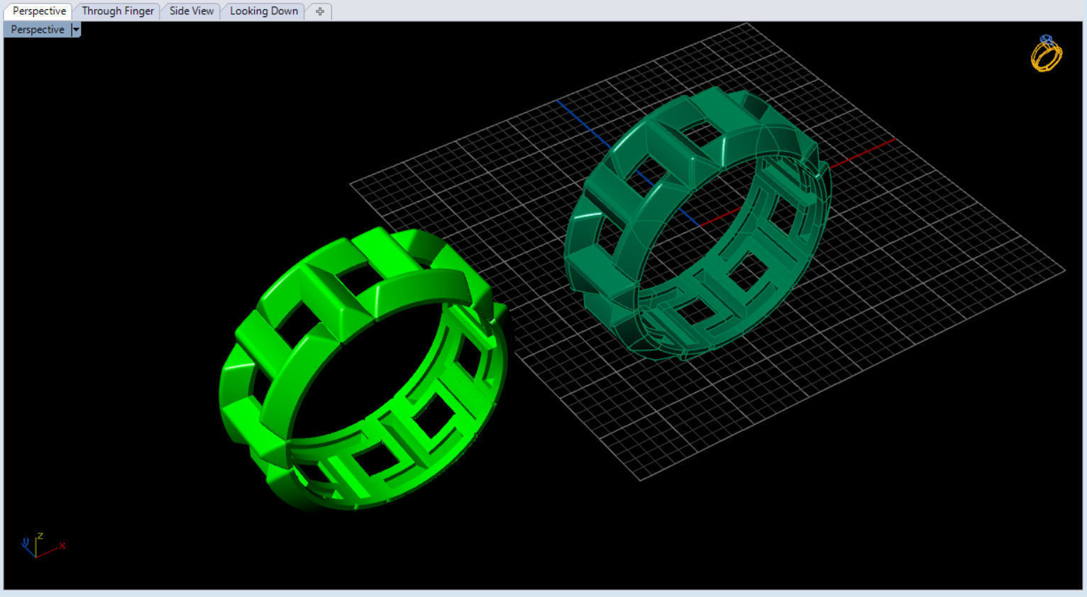 tiffany T Ring  3D print model_9