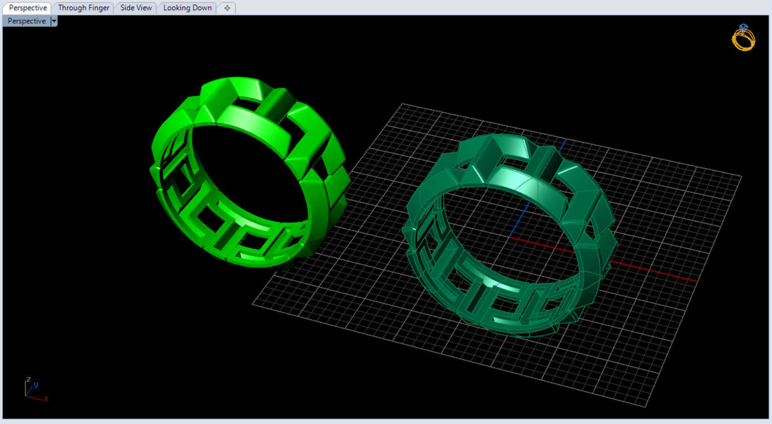 tiffany T Ring  3D print model_12