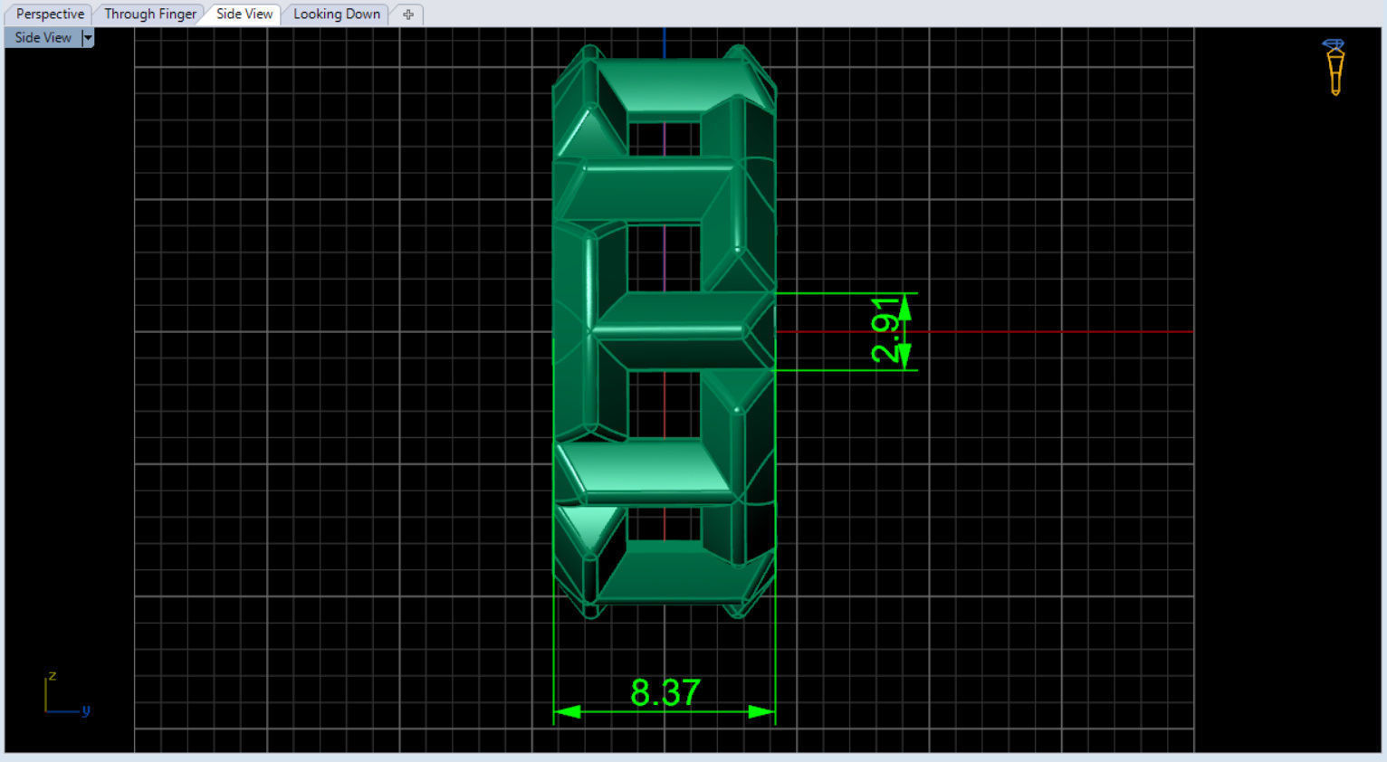 tiffany T Ring  3D print model_7