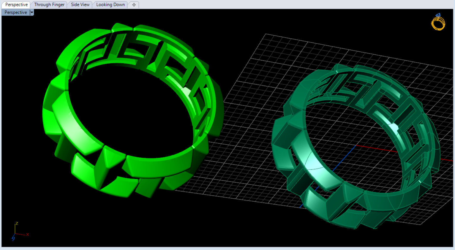 tiffany T Ring  3D print model_17