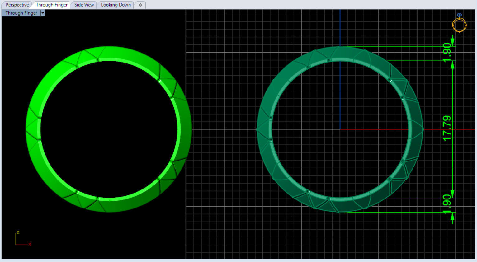 tiffany T Ring  3D print model_4