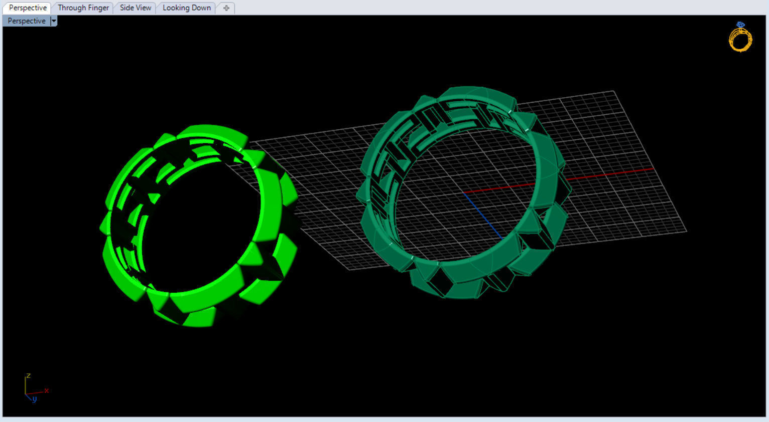 tiffany T Ring  3D print model_14