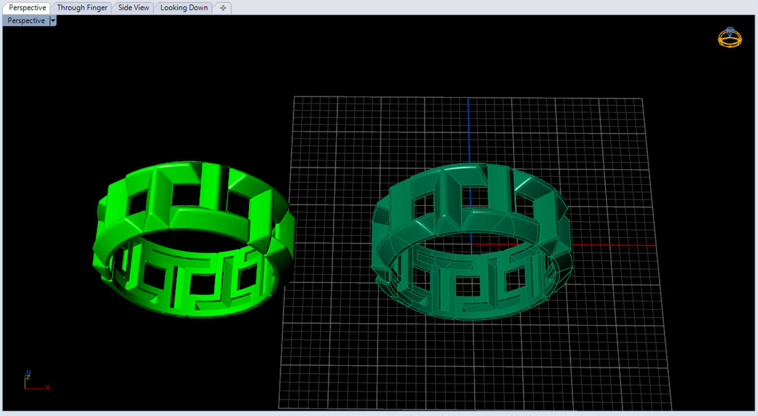 tiffany T Ring  3D print model_16