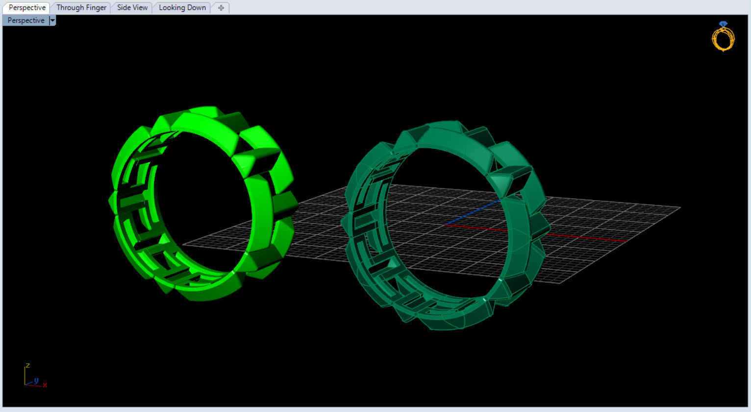 tiffany T Ring  3D print model_13