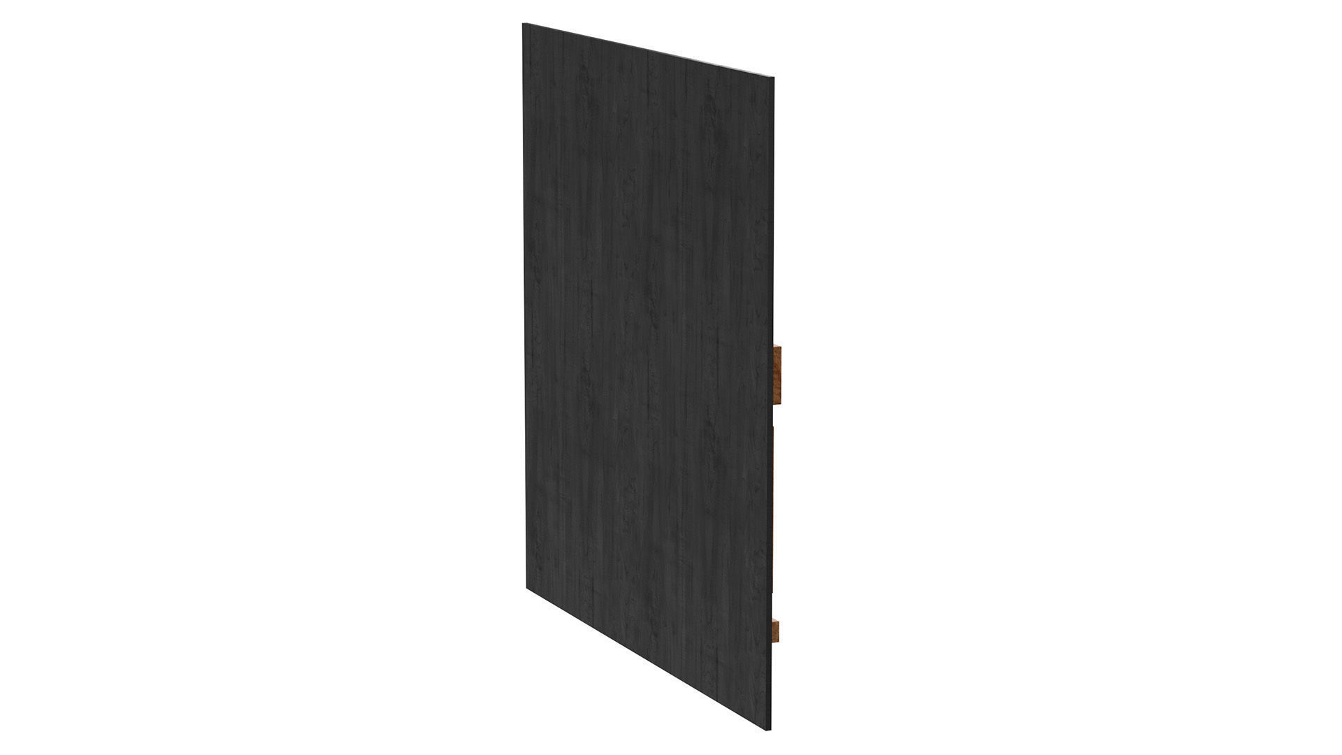 Decorative black wall panel with wooden planks elements 3D model_2
