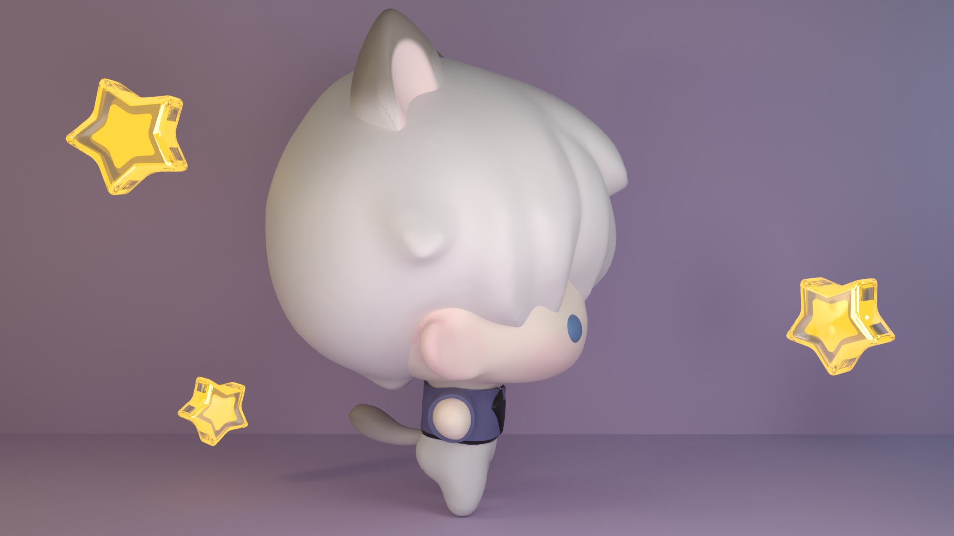 Xavier Cat Love and Deepspace 3d print model printable  3D print model_2