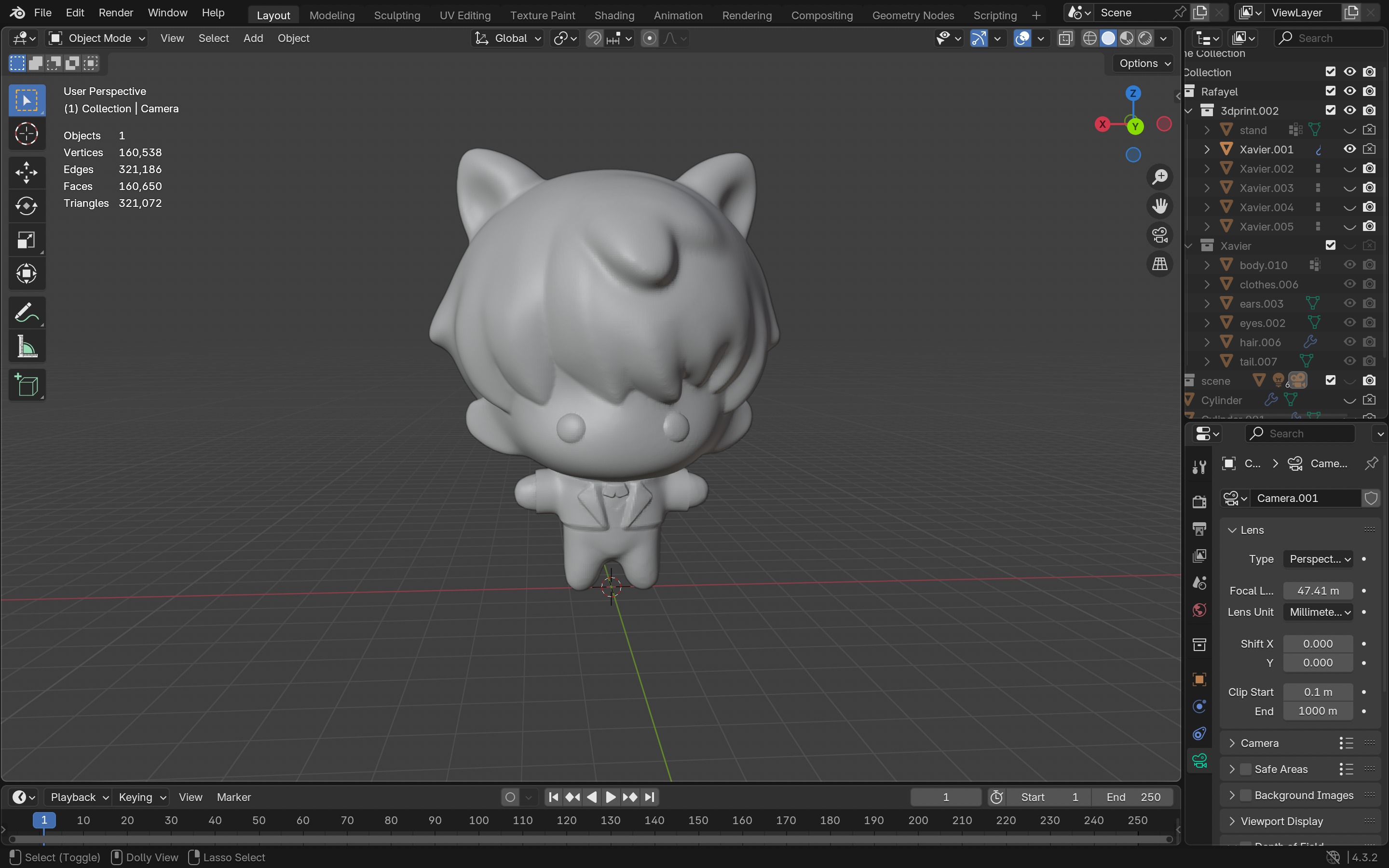 Xavier Cat Love and Deepspace 3d print model printable  3D print model_7