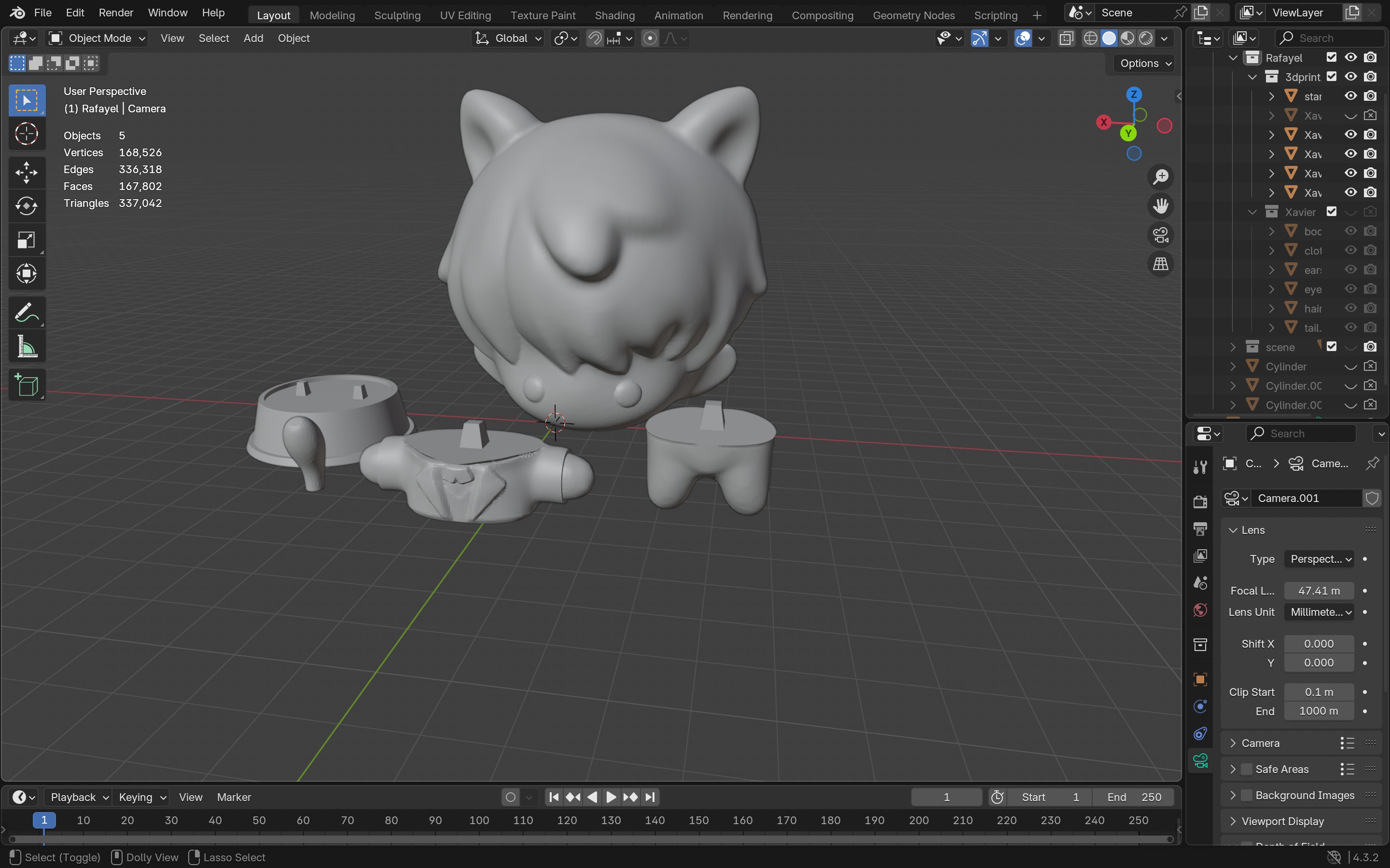Xavier Cat Love and Deepspace 3d print model printable  3D print model_5