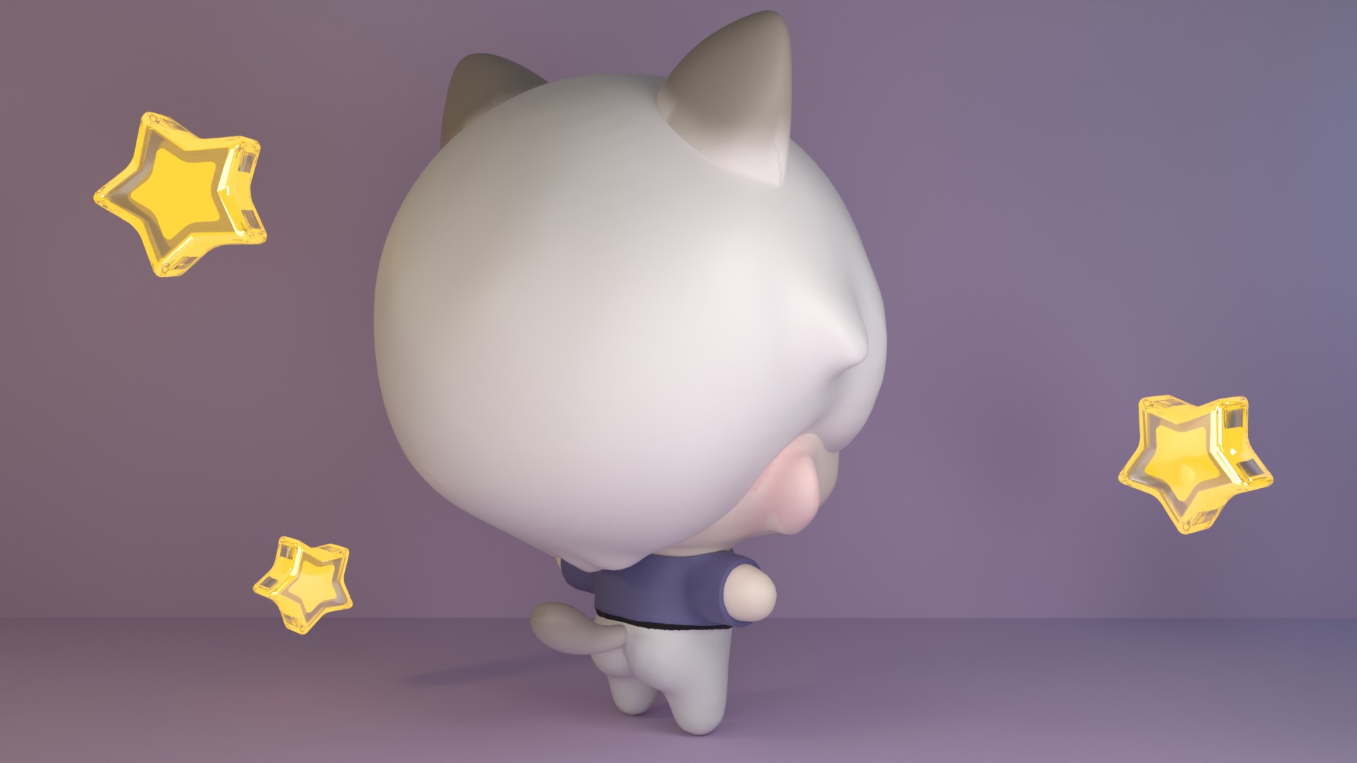 Xavier Cat Love and Deepspace 3d print model printable  3D print model_1