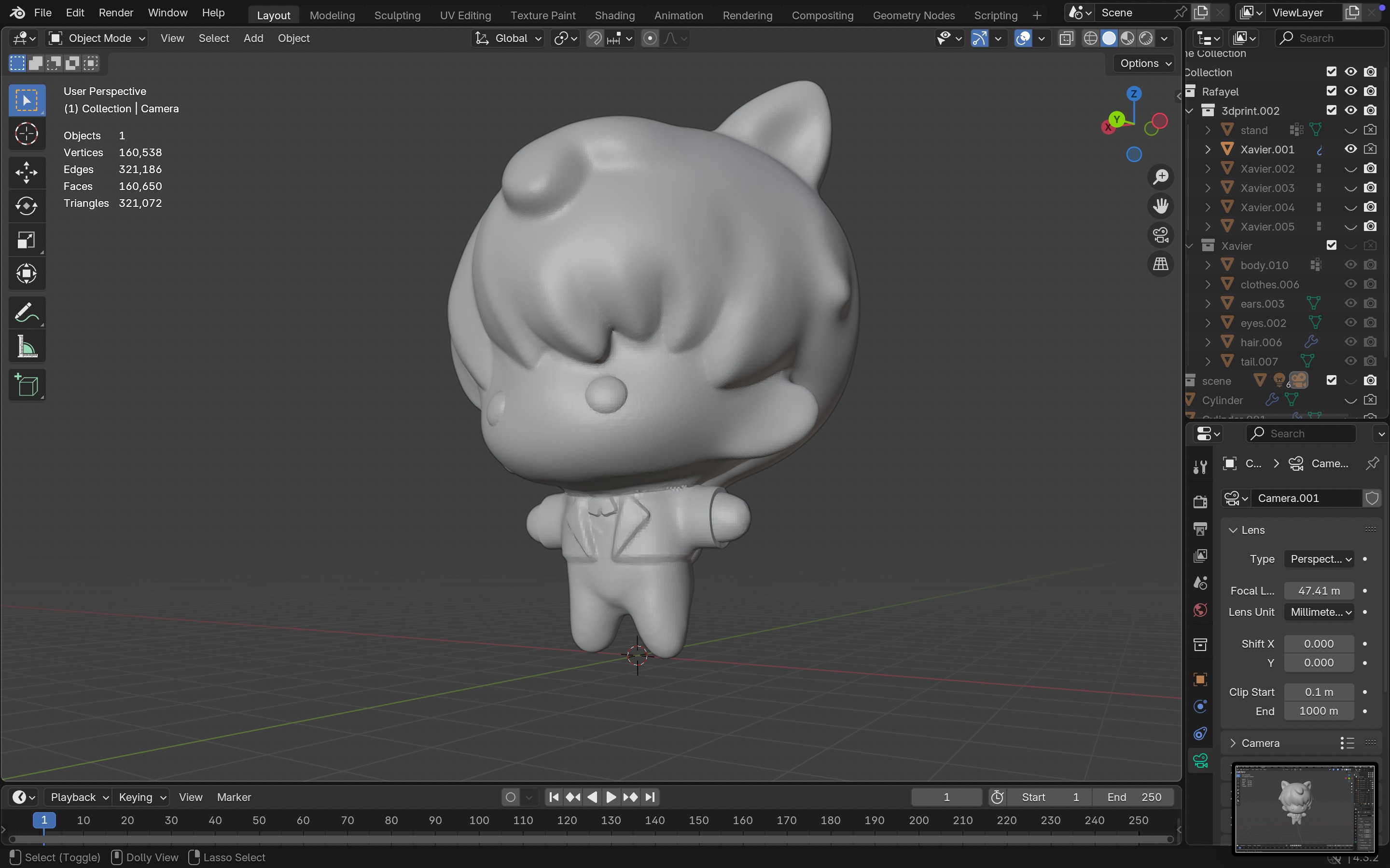 Xavier Cat Love and Deepspace 3d print model printable  3D print model_8