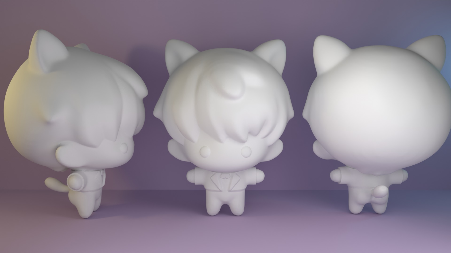 Xavier Cat Love and Deepspace 3d print model printable  3D print model_3