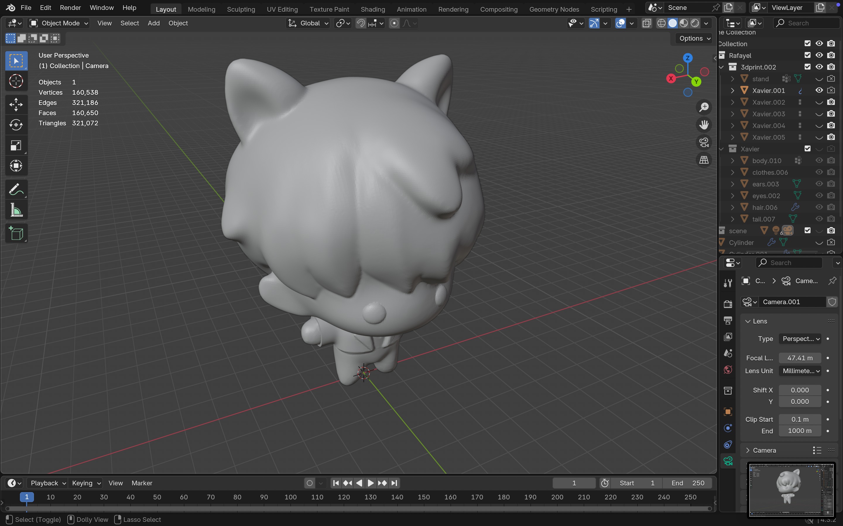 Xavier Cat Love and Deepspace 3d print model printable  3D print model_9