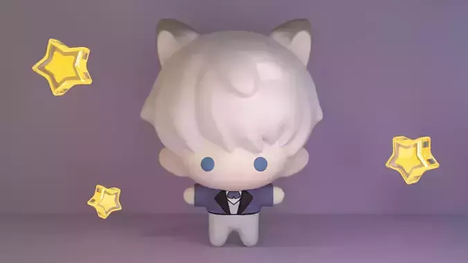 Xavier Cat Love and Deepspace 3d print model printable 