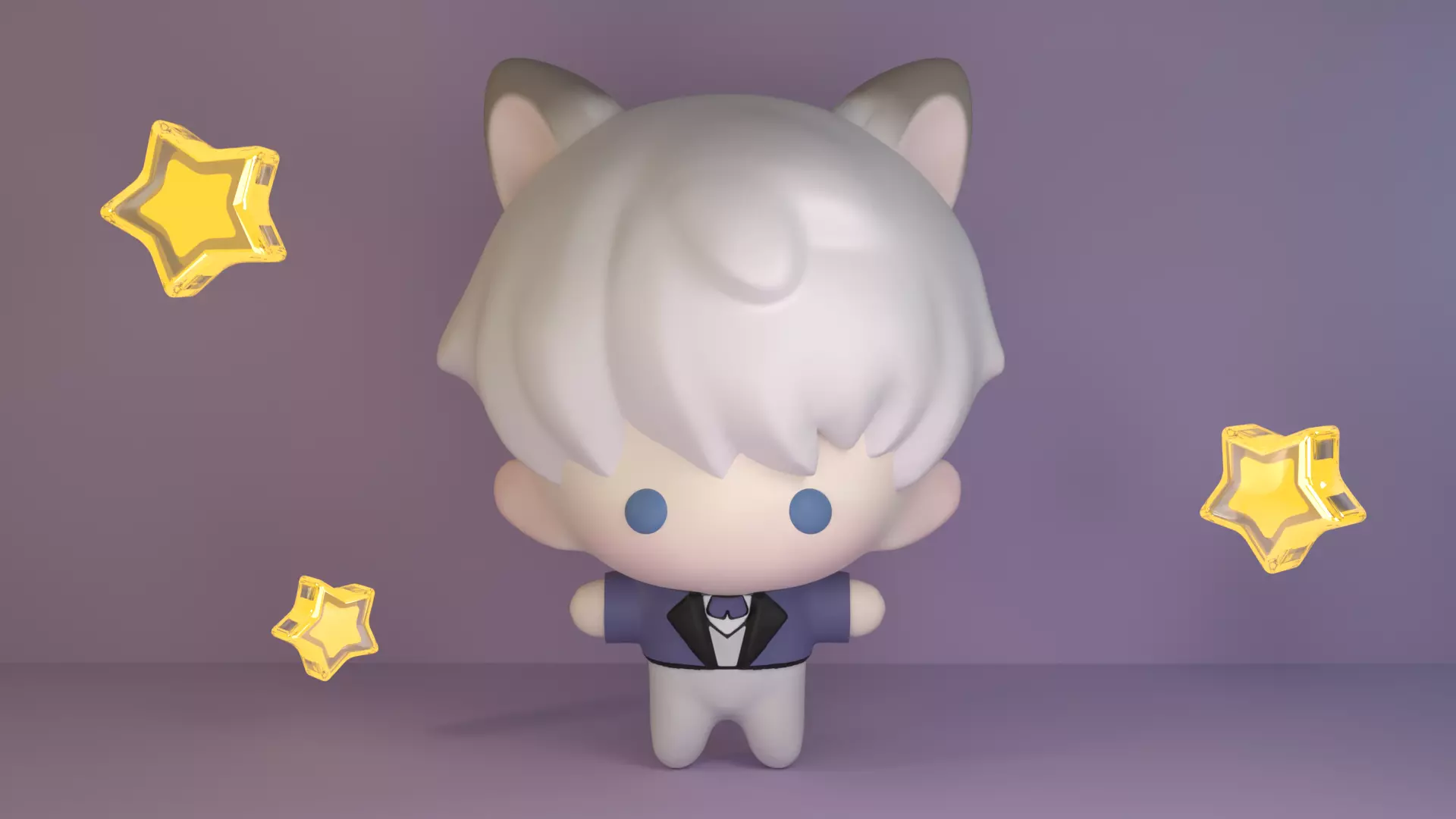 Xavier Cat Love and Deepspace 3d print model printable  3D print model_0