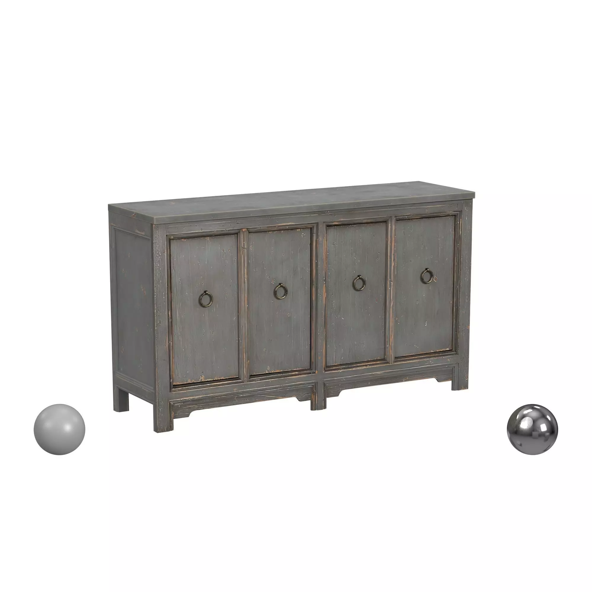 Amherst 4Dr Sideboard Gray 3D model_0