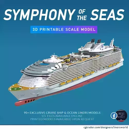SYMPHONY OF THE SEAS RCI cruise ship print ready model 3D print model