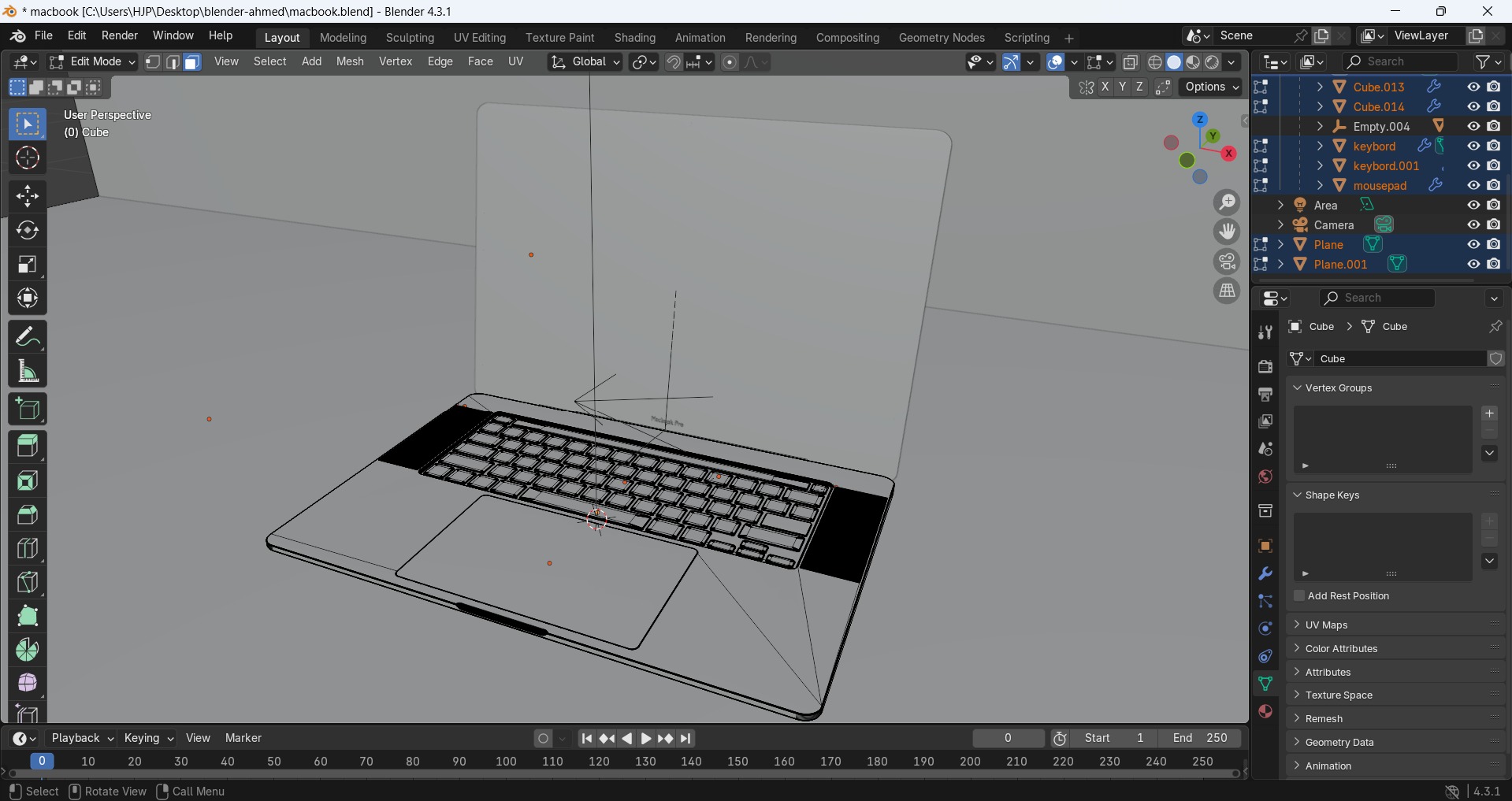 Apple 2024 MacBook 3D model_11