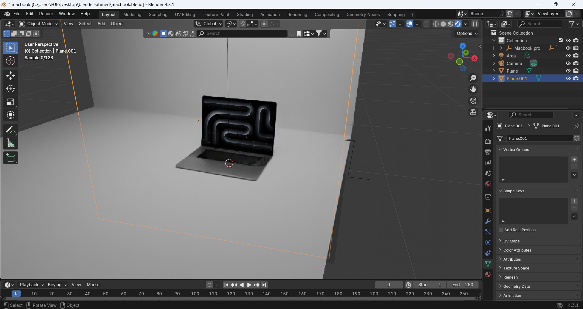 Apple 2024 MacBook 3D model_13