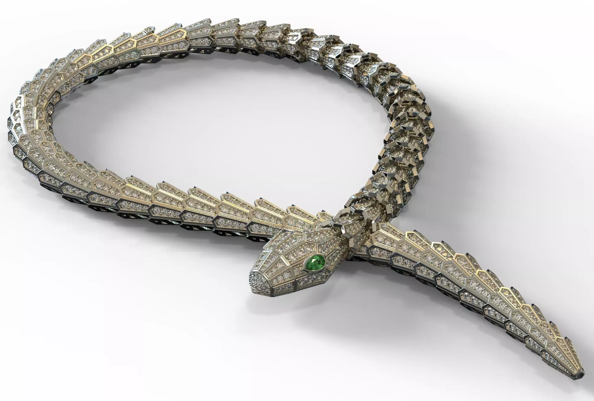 Snake necklace jewelry 3D print model
