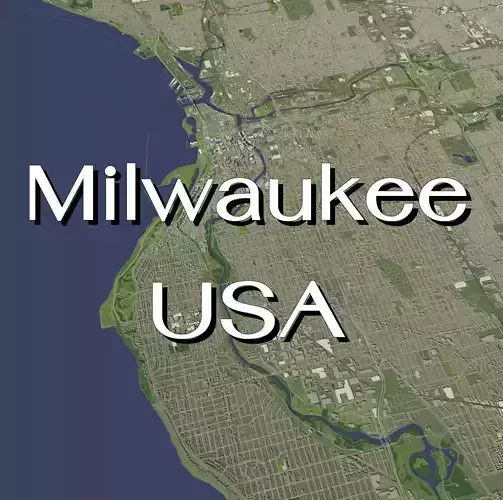 Milwaukee USA - city and urban 3D model