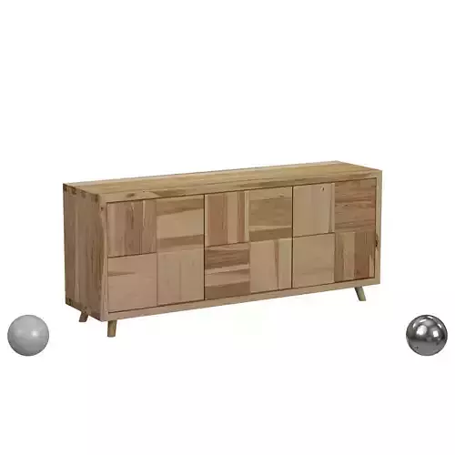 Esmond Hickory 3-Door Sideboard 3D model