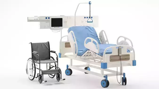 Medical Bed and Wheel Chair