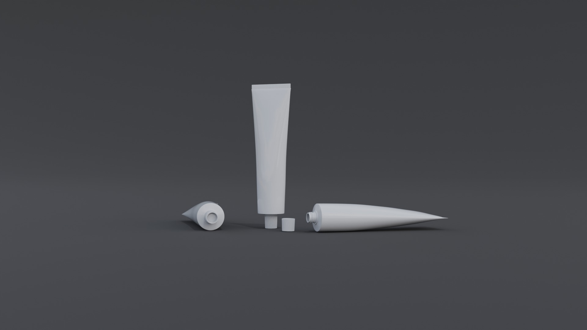 Toothpaste Laminate Tube Low-poly 3D model_5