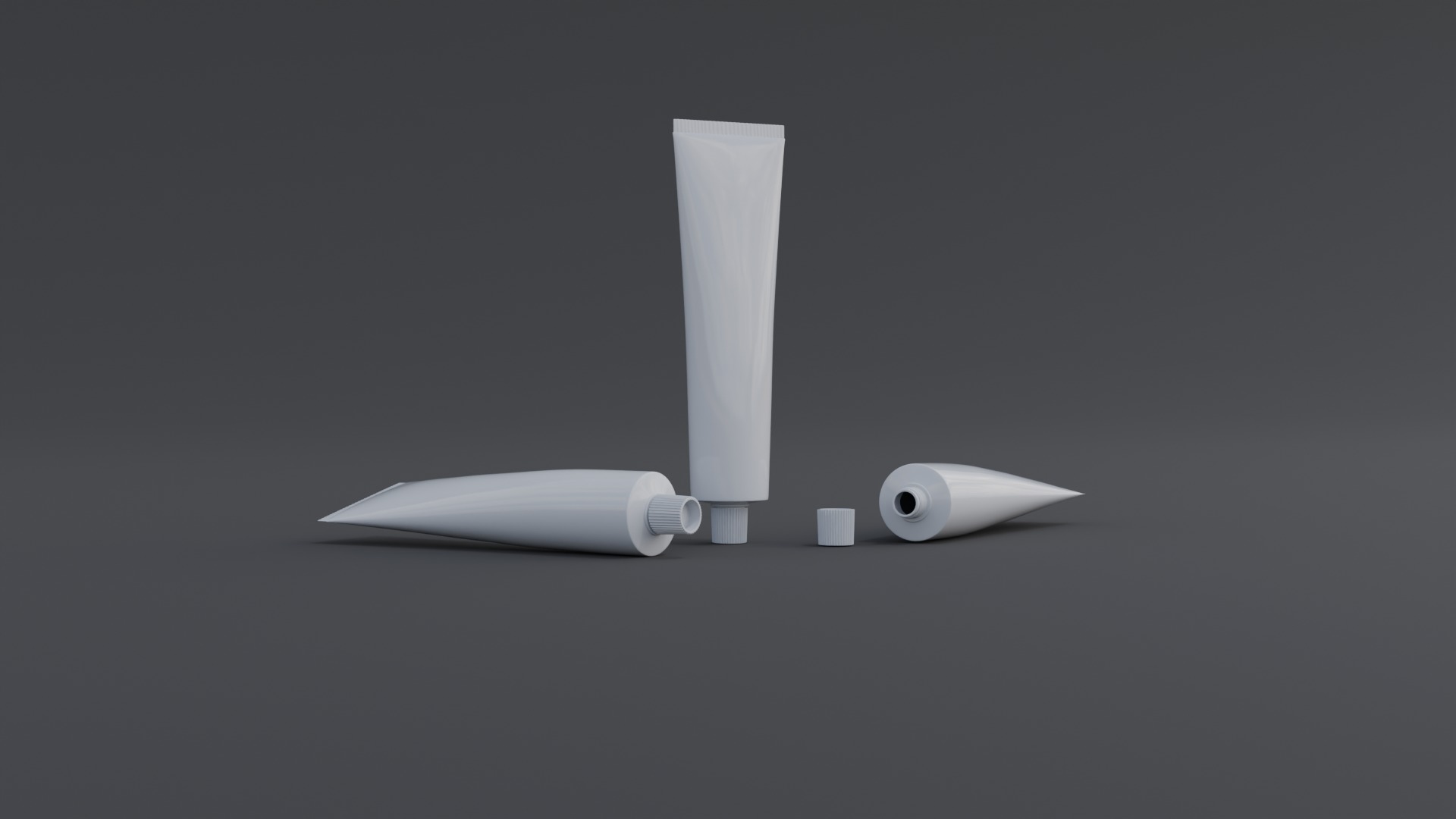 Toothpaste Laminate Tube Low-poly 3D model_3