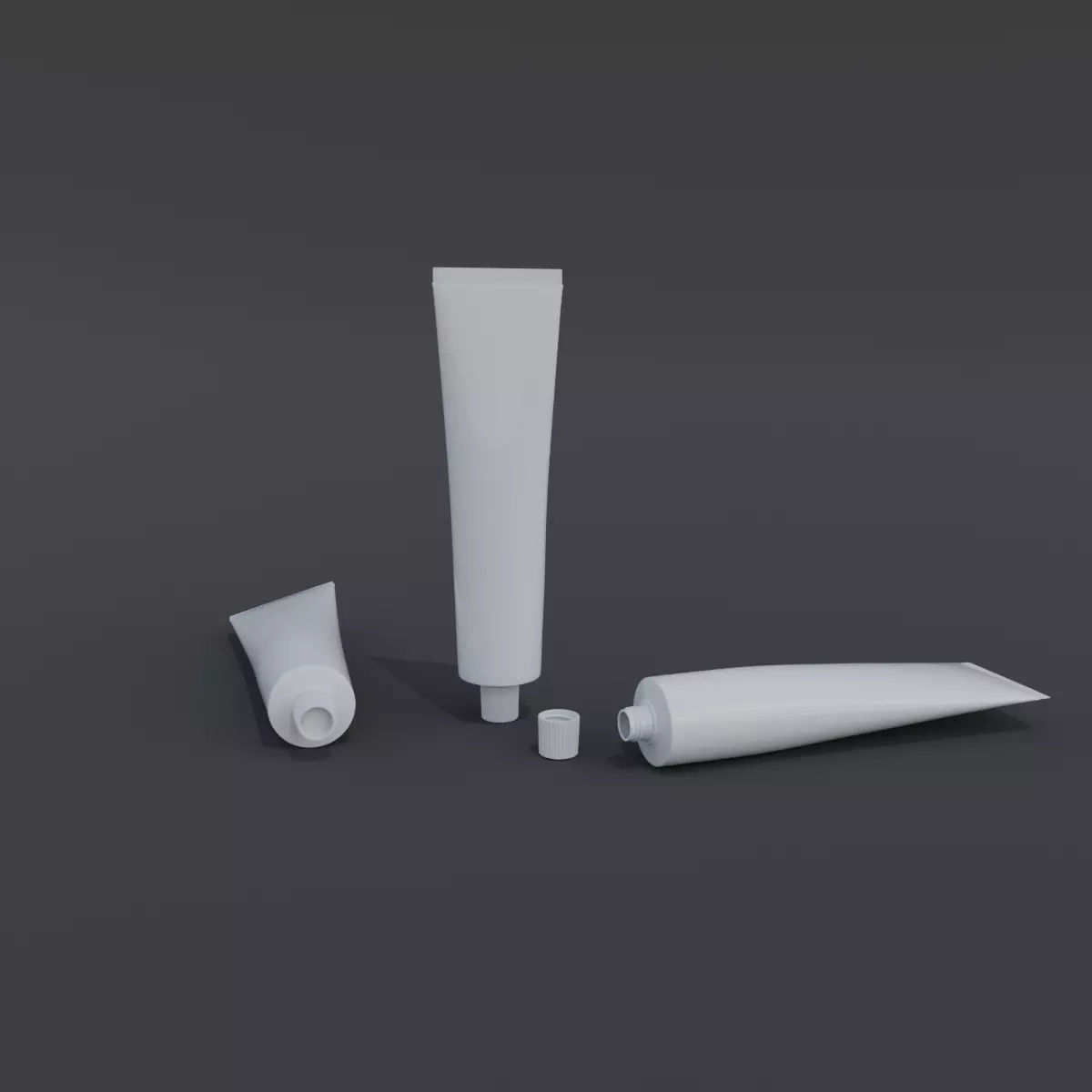 Toothpaste Laminate Tube Low-poly 3D model_0