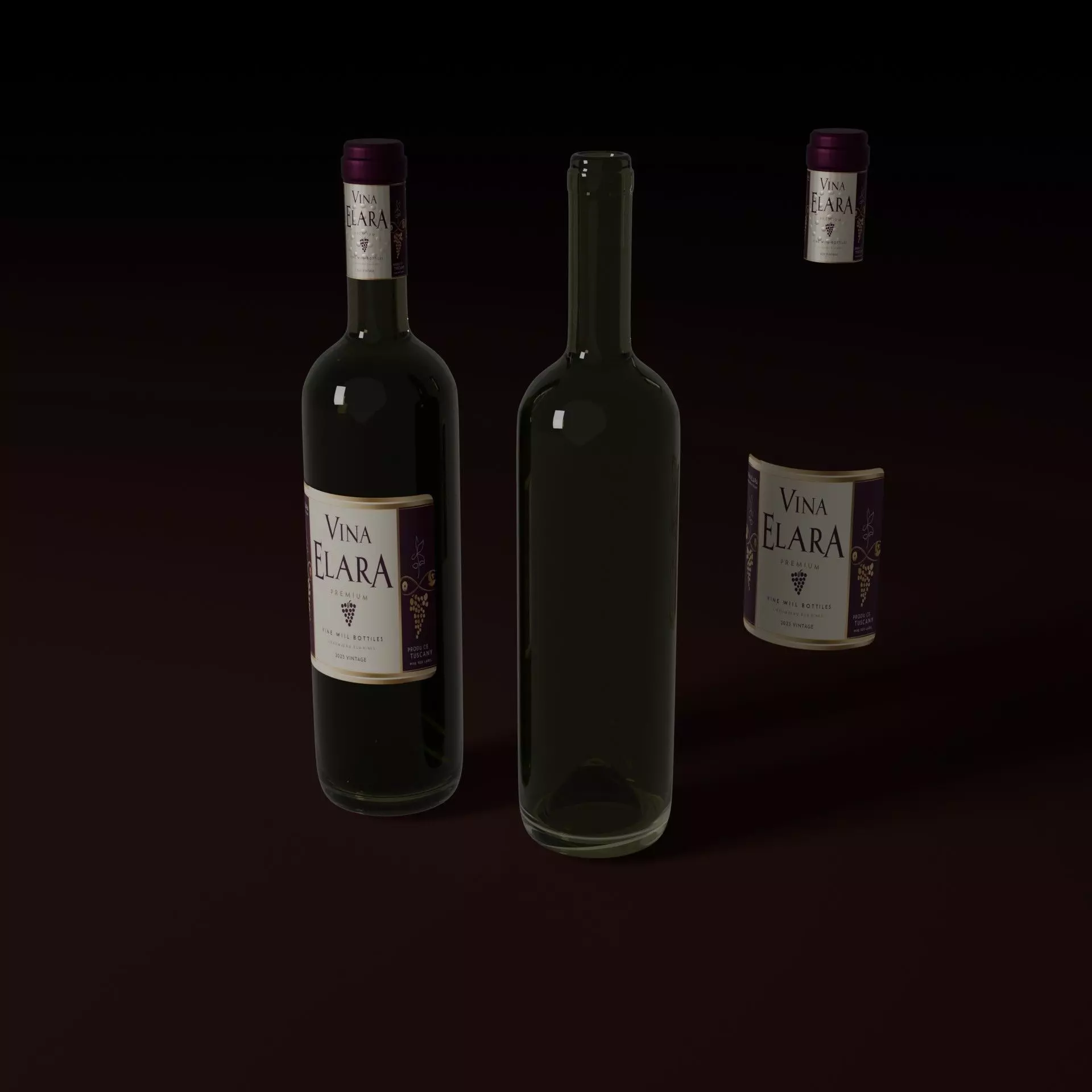 Wine Bottle 3D model