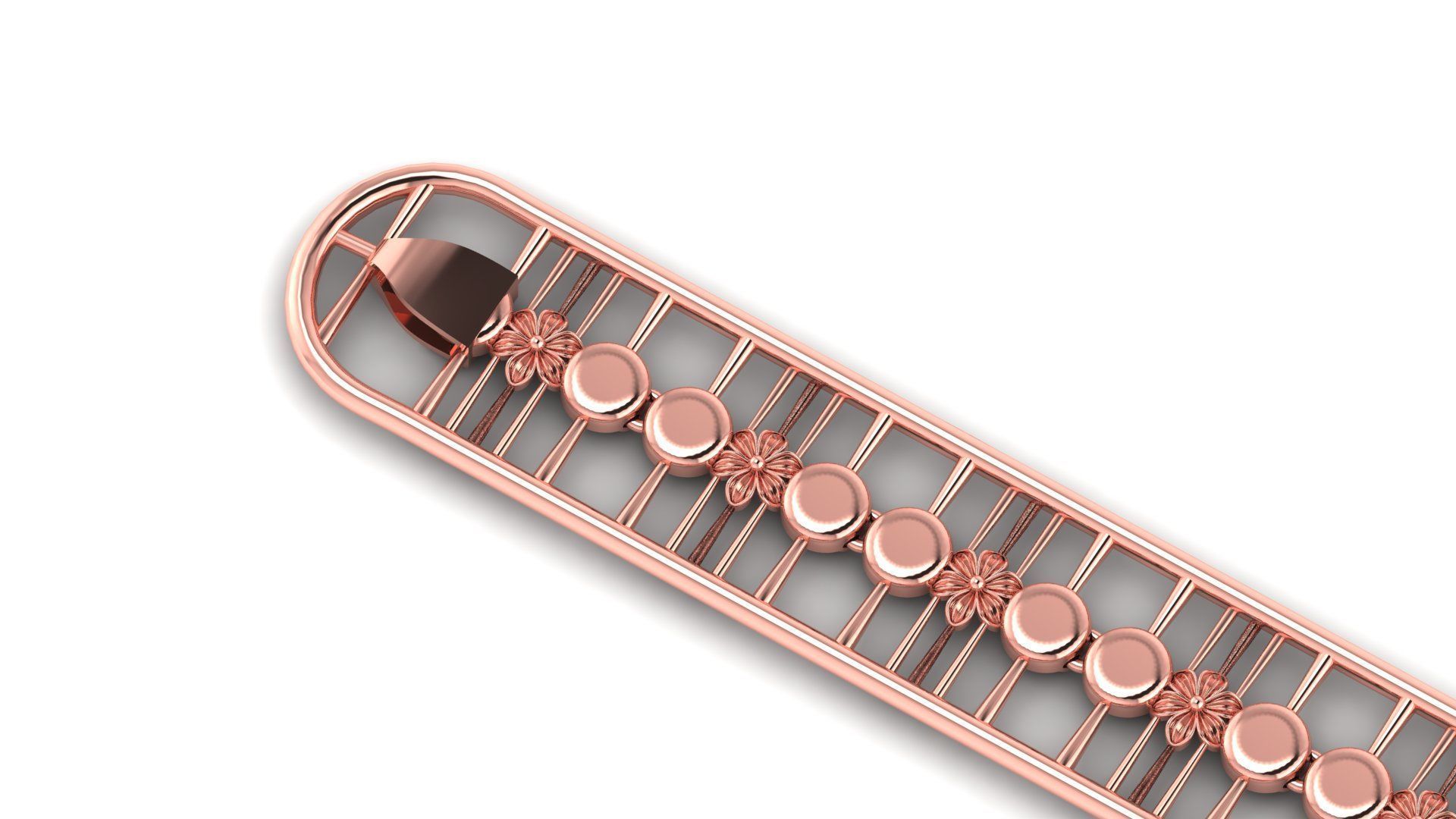 Less Weight ladies 3d bracelet for  3d model direct casting  3D print model_1