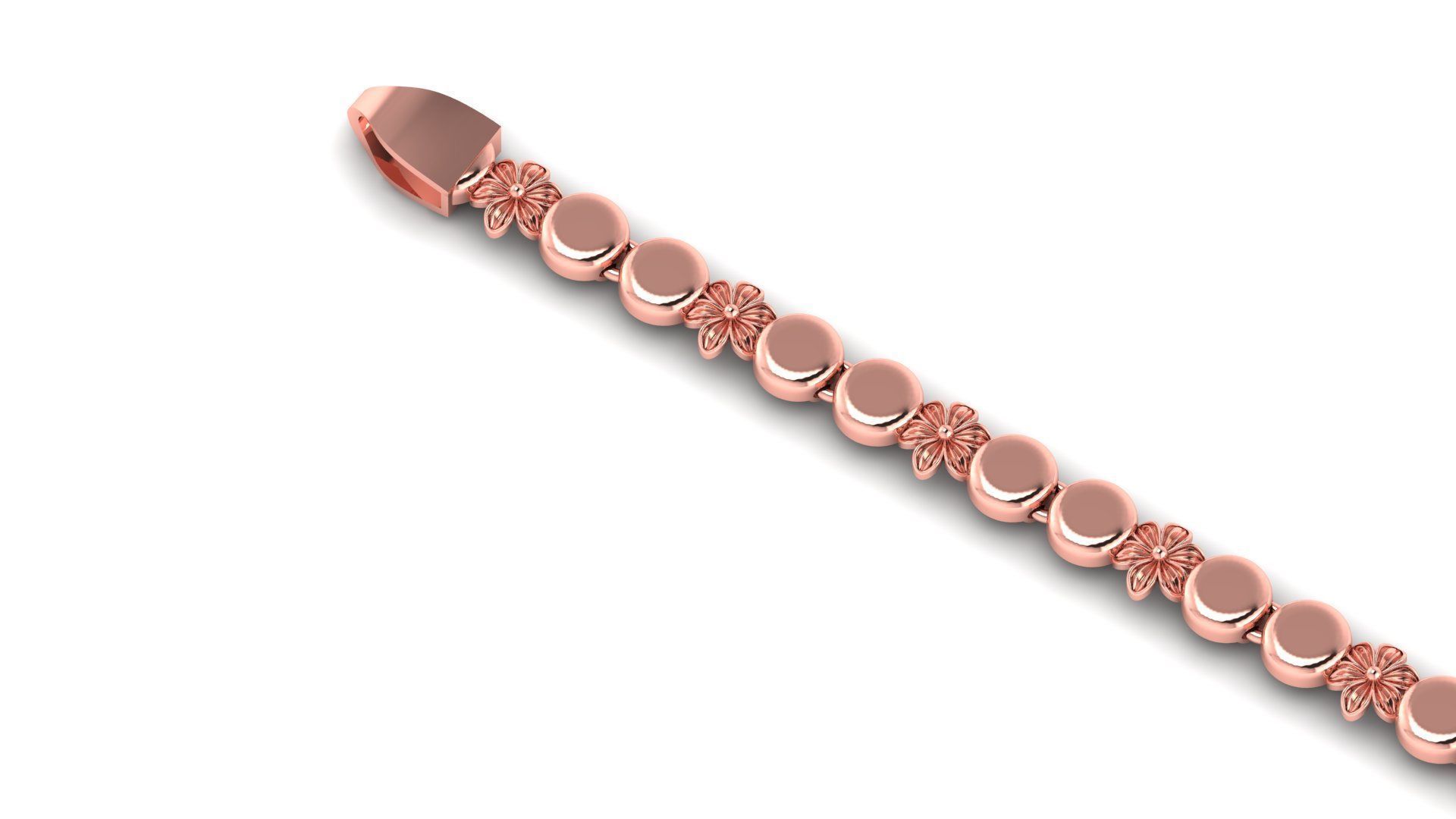 Less Weight ladies 3d bracelet for  3d model direct casting  3D print model_3