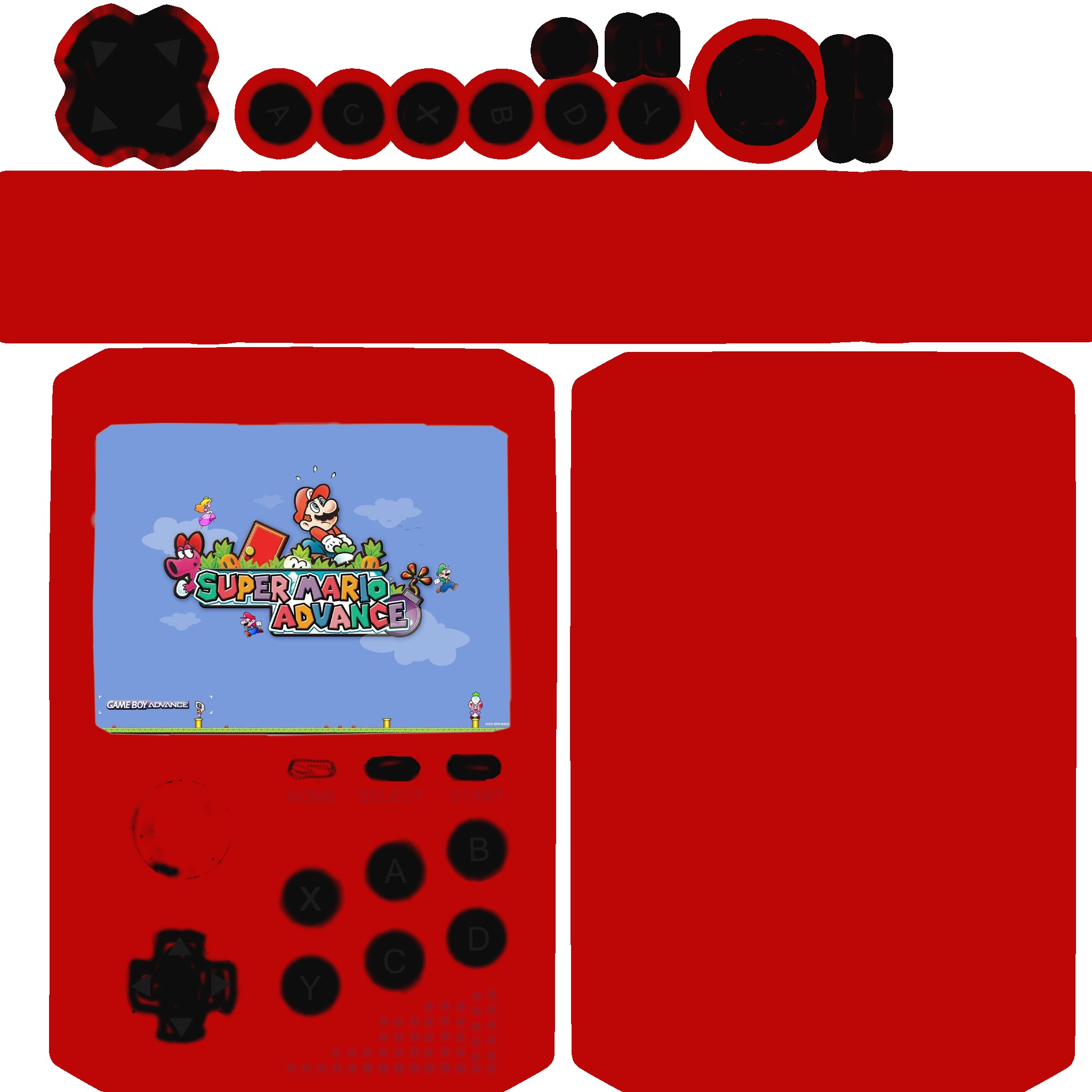 Gameboy 900 Free low-poly 3D model_12