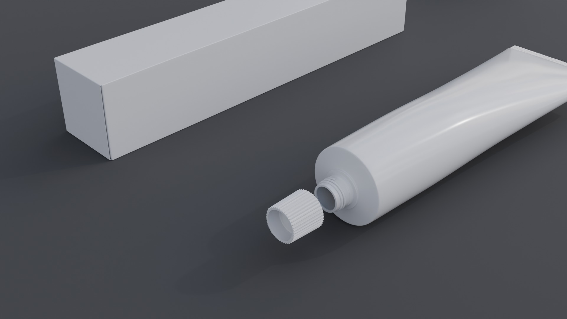 Toothpaste Laminate Tube and packaging box Low-poly 3D model_8