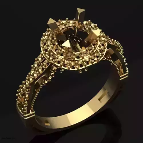 Diamond Ring For Women 3D print model