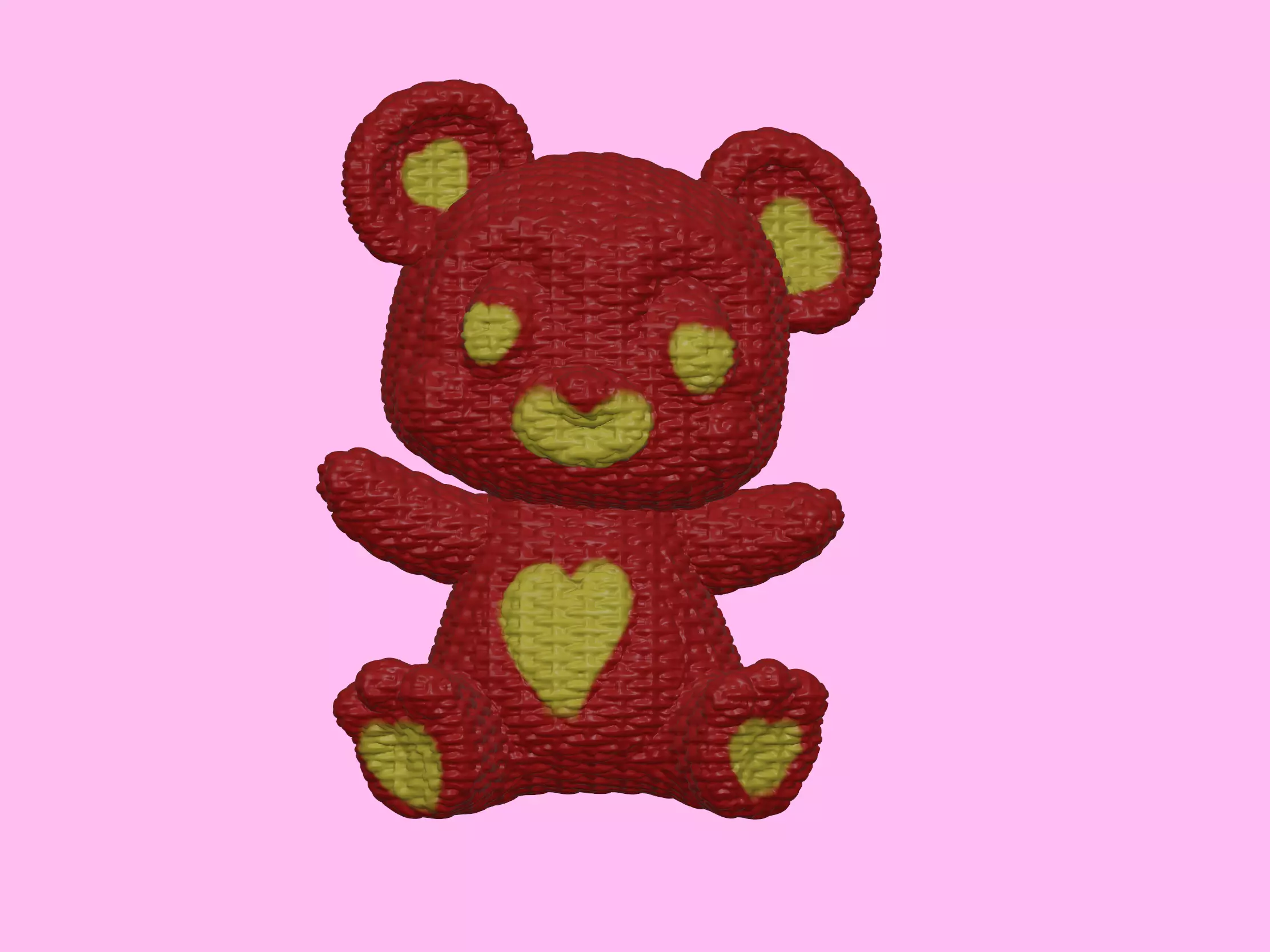 Cute knot weave teddyBear love bear 3D print model