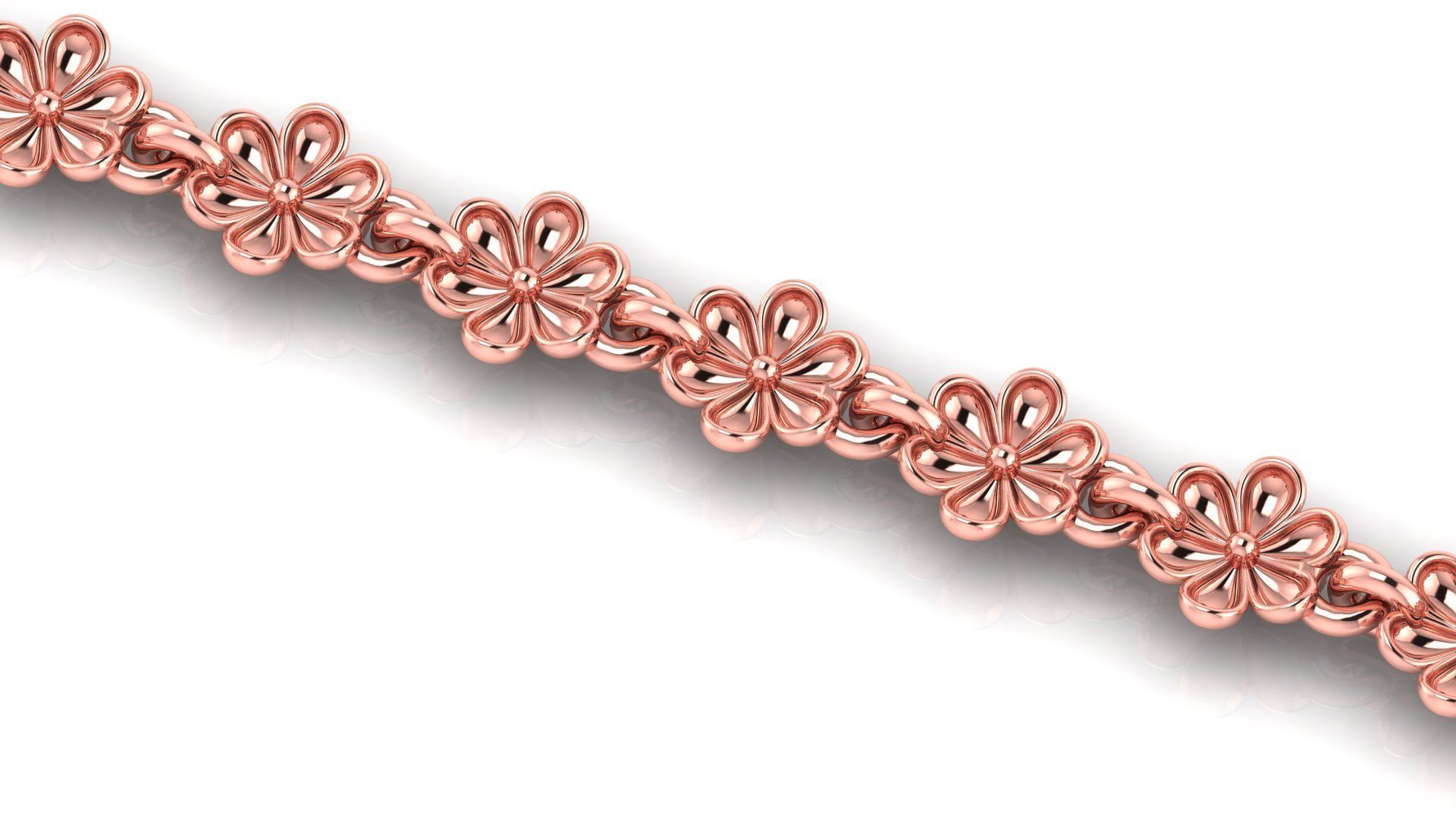 BEST 5 SET Less Weight  ladies 3d bracelet for direct casting 3D Model Collection_4